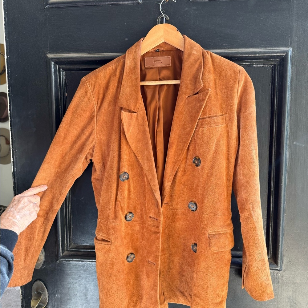 Corduroy Double-Breasted Blazer - Brown